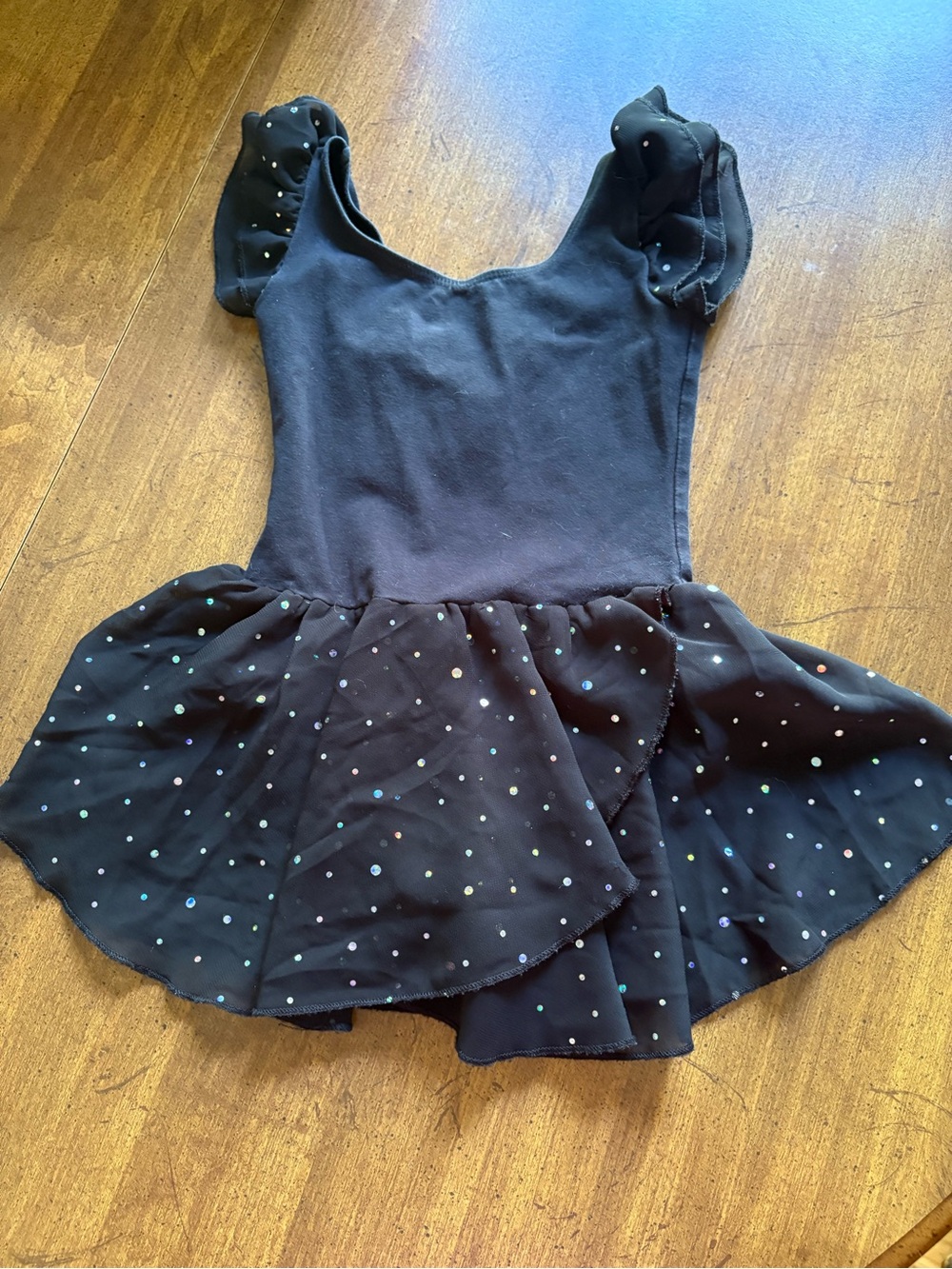 Girls Black Sparkle Ballet Tutu Dress Kids Costume